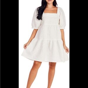 Mud Pie Women's White Mini Dress